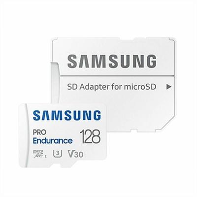 Samsung PRO Endurance microSDXC-kaart 128 GB Class 10, UHS-Class 3, v30 Video Speed Class 4K-video-ondersteuning, Incl. SD-adapter, Schokbestendig Samsung PRO Endurance microSDXC-kaart 128 GB Class 10, UHS-Class 3, v30 Video Speed Class 4K-video-ondersteuning, Incl. SD-adapter, Schokbestendig