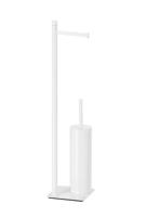 Vrijstaand Closetrol- en Borstelhouder Sapho Trilly Mat Wit - thumbnail