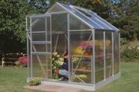 Tuinkas Popular 66 aluminium - 4 mm polycarbonaat - 193x195 cm - thumbnail