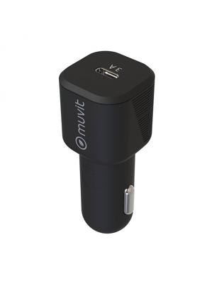 Auto oplader Muvit for Change 1 m Zwart Auto oplader Muvit for Change 1 m Zwart