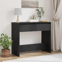 Wandtafel 89x41x76,5 cm spaanplaat zwart eikenkleurig - thumbnail