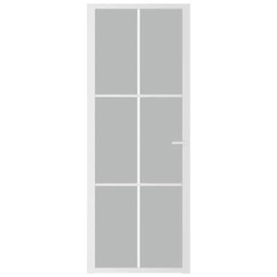 VidaXL Binnendeur 76x201,5 cm matglas en aluminium wit