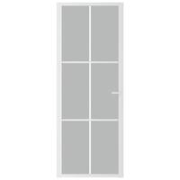 VidaXL Binnendeur 76x201,5 cm matglas en aluminium wit - thumbnail