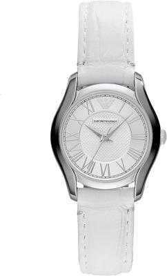 Horlogeband Armani AR1752 Leder Wit 14mm