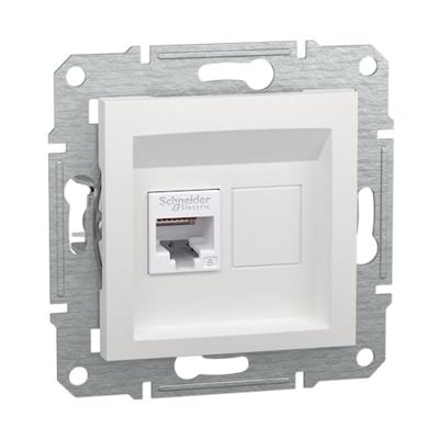 Schneider Electric EPH4770121D RJ45-gegevensaansluitdoos Asfora Wit (RAL 9003) 1 stuk(s)