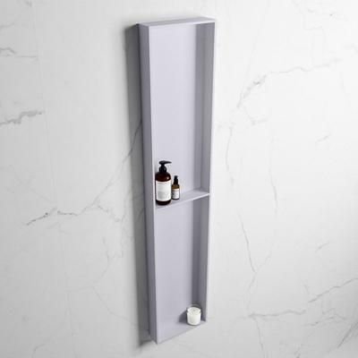 MONDIAZ EASY Nis 89,5x29,5cm in solid surface kleur Cale | Cale. 2 vakken geschikt voor in- of opbouw