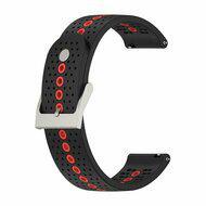 Garmin Venu / Sq / Sq2 / 2 plus - Dot Pattern bandje - Zwart met rood Garmin Venu / Sq / Sq2 / 2 plus - Dot Pattern bandje - Zwart met rood