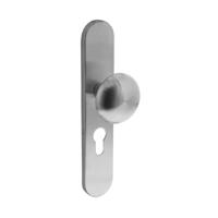 Intersteel Knop op schild profielcilindergat 55mm - RVS - thumbnail