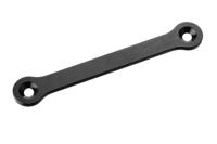 Team Corally - Steering Rack - Dual Stiffener - Swiss Made 7075 T6 - 2mm - Hard Anodised - Black - Made in Italy - 1 pc - thumbnail