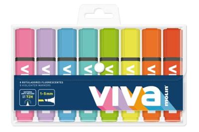 Fluorescerende Markeerstift Set Molin VIVA Multicolour 8 Onderdelen