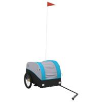 Fietstrailer 30 kg ijzer zwart en blauw - thumbnail