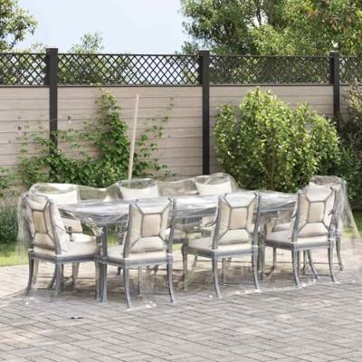 VidaXL Doorzichtig zeildoek met zeilringen 2x4 m pvc VidaXL Doorzichtig zeildoek met zeilringen 2x4 m pvc
