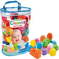 Clementoni baby soft clemmy blokken met opbergtas, 20dlg. - thumbnail
