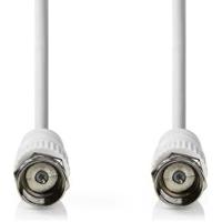 Nedis Satelliet- en Antennekabel | F-Male | F-Male | Vernikkeld | 75 Ohm | Dubbel Afgeschermd | 1.50 m | Rond | PVC | Wit | Label - CSGL41000WT15 - thumbnail