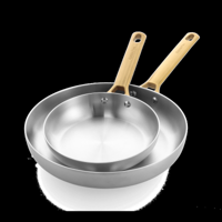 Padova Reserve 2-delige braadpannenset 3-laags roestvrij staal - thumbnail