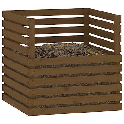 VidaXL Compostbak 80x80x78 cm massief grenenhout honingbruin