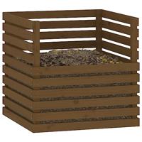 VidaXL Compostbak 80x80x78 cm massief grenenhout honingbruin - thumbnail