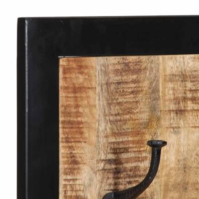 Kapstok 40x2x80 cm massief ruw mangohout