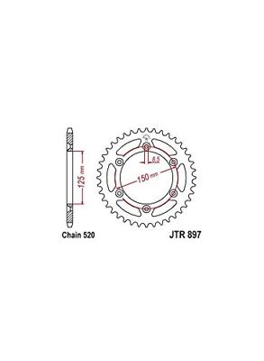 ESJOT Chain wheel 520 50z steel black