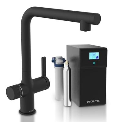 Schutte AQUASTAR PREMIUM spoelwater mengkraan | + Koel- en filtersysteem | Mat Zwart - 99960