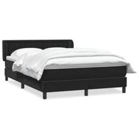 Boxspring met matras fluweel zwart 140x210 cm - thumbnail