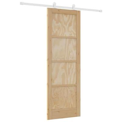 Schuifdeur met Hardware Set 73,5x211 cm Van Massief Vurenhout