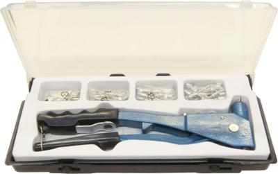 Klinktangenset - MEISTER - CP195270 - Inclusief 100 aluminium klinknagels - Kunststof koffer met transparant deksel