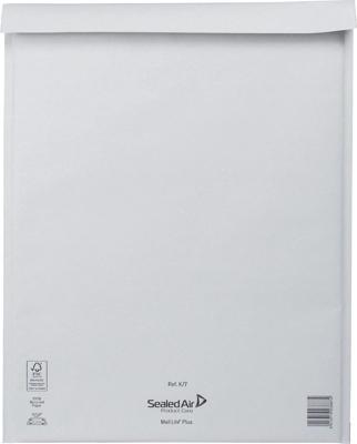 Mail Lite luchtkussenenveloppen, wit, K/7, 350 x 470 mm, doos van 100 stuks