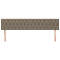 Hoofdborden 2 st 100x7x78/88 cm stof taupe - thumbnail