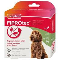 BEAPHAR FIPROTEC HOND TEGEN TEKEN EN VLOOIEN 20-40 KG 3+1 PIP - thumbnail
