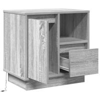 Nachtkastje met 2 pcs Grijs 50 x 34.5 x 50 cm. Bewerkt hout - thumbnail