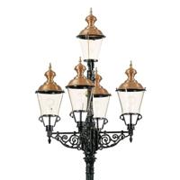 KS Verlichting Nostalgische lantaarnMonaco 5-lichts - zwart - 402 - thumbnail