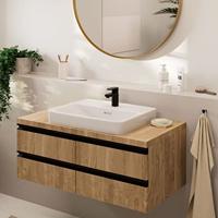 Wastafelmengkraan HansGrohe Vernis Blend 70 Eengreeps Met Trekwaste Mat Zwart - thumbnail