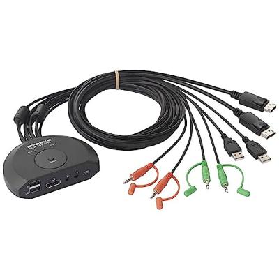 SpeaKa Professional SP-KVM-220 KVM-switch 2 poorten DisplayPort 4096 x 2160 Pixel