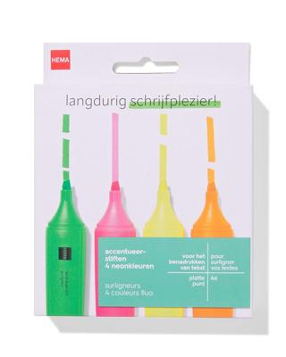 HEMA Accentueerstiften felle kleuren - 4 stuks