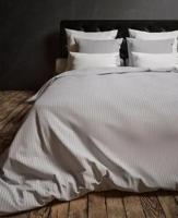 Heckett & Lane Heckett&Lane Uni Stripe Dekbedovertrek Glacier grey - thumbnail