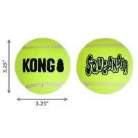 KONG SQUEAKAIR TENNISBAL GEEL MET PIEP LARGE 8 CM 2 ST - thumbnail
