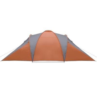 Tent 6-persoons 576x238x193 cm 185T taft grijs en oranje