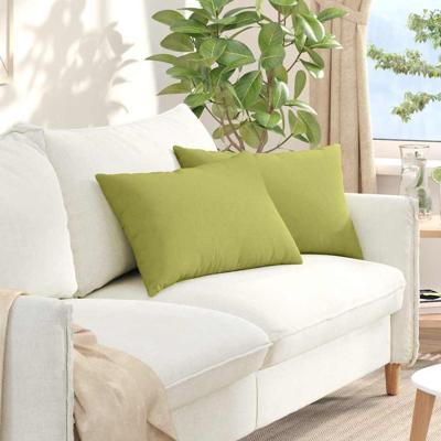 VidaXL Sofa kussens 2 pcs lichtgroen 60 x 40 cm stof