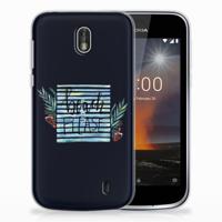 Nokia 1 Telefoonhoesje met Naam Boho Beach - thumbnail