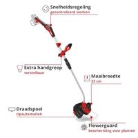 Einhell GE-CT 18/33 Li E-Solo Akku-Rasentrimmer Accu-grastrimmer Accu Met draaggordel, Zonder accu, Zonder lader, In hoogte verstelbare greep 18 V Snijbreedte - thumbnail