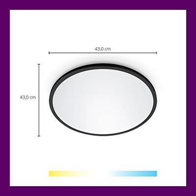 WiZ Slimme plafonnièreSuperSlim Ø 55cm - zwart - 929003227001