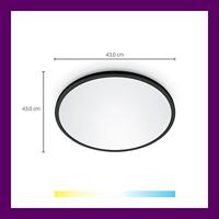 WiZ Slimme plafonnièreSuperSlim Ø 55cm - zwart - 929003227001 - thumbnail