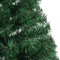 VidaXL Kunstkerstboom met standaard half 120 cm pvc groen - thumbnail