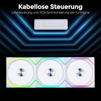 Lian Li UNI FAN SL Wireless Reverse Blade 120mm 3-Pack White - thumbnail