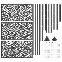 VidaXL Privacyscherm zwart 100 x 50 x 180 cm staal - thumbnail