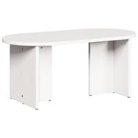 Salontafel Wit 80 x 39.5 x 35 cm Massief grenenhout - thumbnail