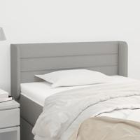 Hoofdbord met randen 103x16x78/88 cm stof lichtgrijs - thumbnail