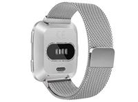 Fitbit Versa 1 / 2 & Lite milanese bandje - Maat: Large - Zilver - thumbnail