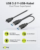 Goobay 95746 USB 3.0 Dual Power SuperSpeed kabel - thumbnail